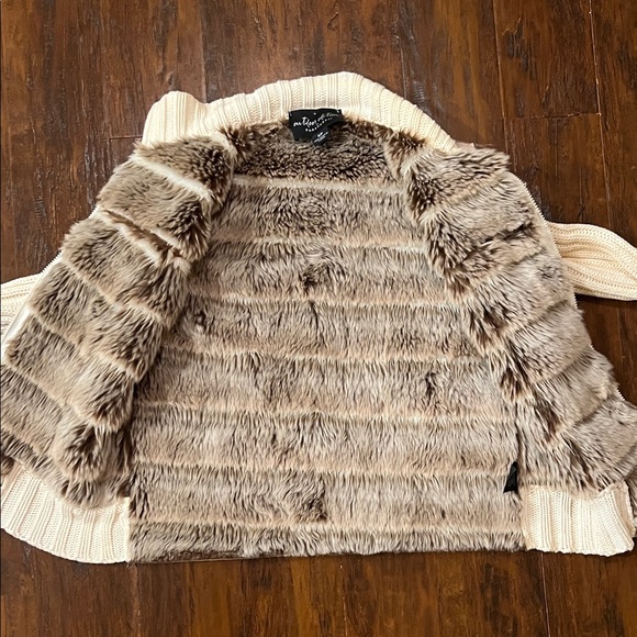 Parkhurst Outdoor Edition Faux Suede & Faux Fur Tan & Cream Jacket Size Small - Picture 8 of 9